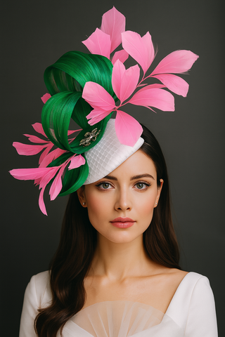 CANDY PINK FEATHER FASCINATOR