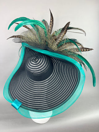 BLACK AND GREEN PHEASANT HAT