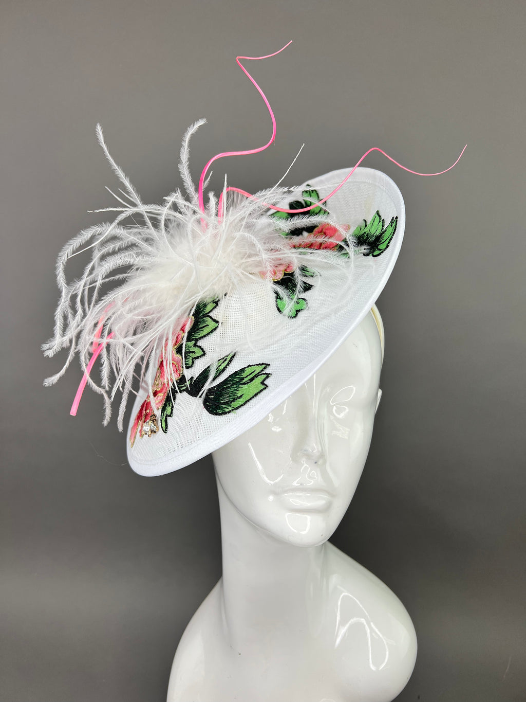 Embroidered Flower Fascinator