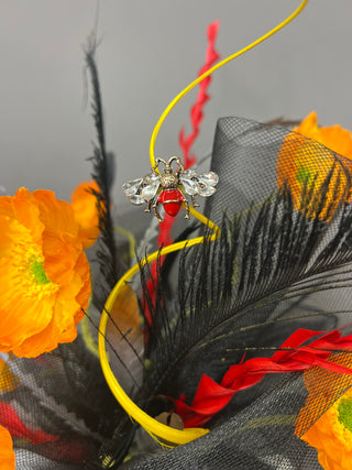 BLACK YELLOW POPPY RED HATINATOR