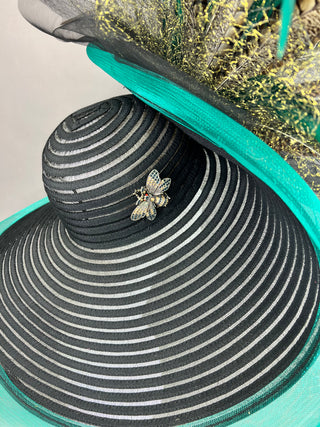 BLACK AND GREEN PHEASANT HAT