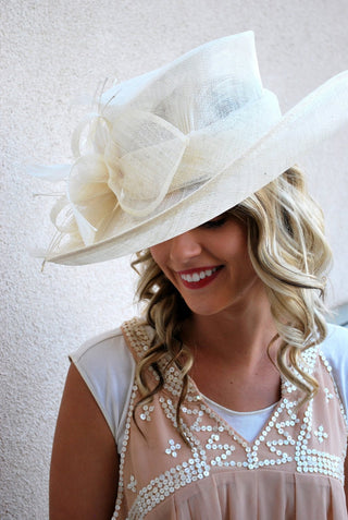 BLOOM SINAMAY DERBY HAT - The Hat Hive