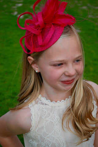 Girls Pink Fascinator - Little Miss Haleigh - The Hat Hive