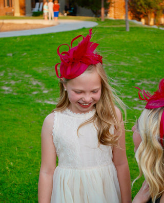 Girls Pink Fascinator, Tea Party Hat, Church Hat, Kentucky Derby Hat, Fancy Hat, Pink Hat, Tea Party Hat, wedding hat, British Hat