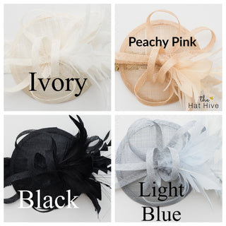 Mommy & Me Fascinators , Infant - 2 year old set on stretchy headband, Tea Party Hats, Kentucky Derby Hat, Fancy Hat, Pink Hat, wedding hat