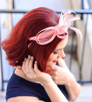 Coral Fascinator, Tea Party Hat, Church Hat, Derby Hat, Fancy Hat, Pink Hat, Wedding Hat, British Hat, Coral Hat