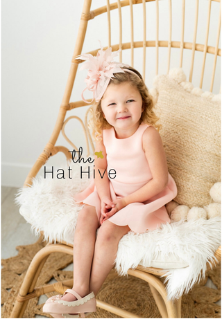 TODDLER LIGHT PINK FASCINATOR