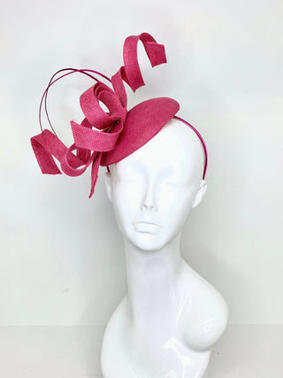 Raspberry Pink Fascinator, Womens Tea Party Hat, Church Hat, Kentucky Derby Hat, Fancy Hat, Pink Hat, Tea Party Hat,wedding hat - The Hat Hive