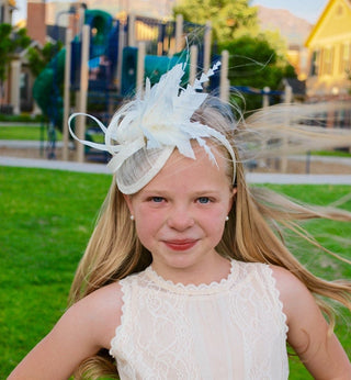 The Little Haleigh Ivory Fascinator - The Hat Hive