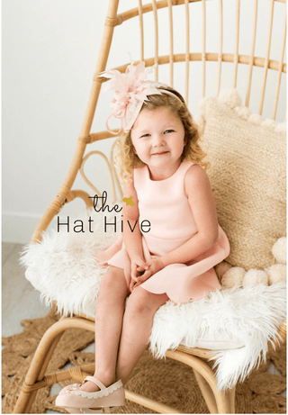 TODDLER LIGHT PINK FASCINATOR - The Hat Hive