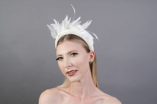 WHITE FEATHER HEADBAND - The Hat Hive