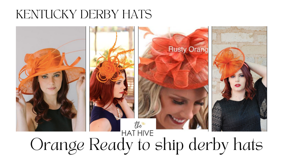 Orange Kentucky Derby Hats