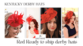 Red Kentucky Derby Hats - The Hat Hive