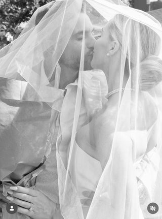 WIDE BRIM VEIL BRIDAL HAT