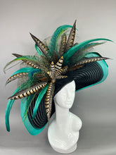 Load image into Gallery viewer, BLACK AND GREEN PHEASANT HAT