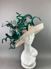 Load image into Gallery viewer, NUDE AND GREEN PEACOCK FLIPPED BRIM HAT