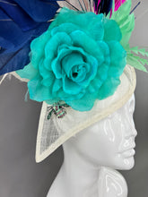 Load image into Gallery viewer, IVORY FASCINATOR WITH MULTIPLE COLORS