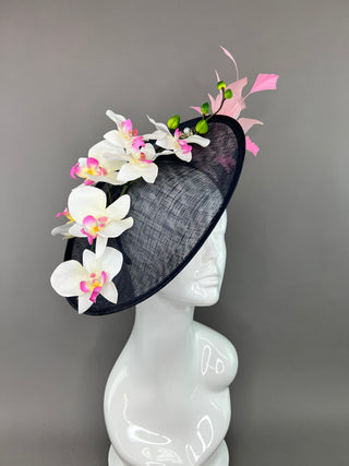 NAVY BLUE AND LIGHT PINK ORCHID HATINATOR