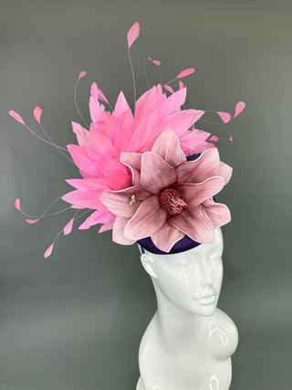 PINK AND PURPLE FASCINATOR