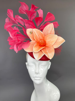 RED AND PINK WATERMELON FASCINATOR