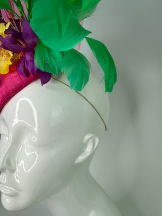 FUCHSIA AND LIGHT PINK LILLY FASCINATOR