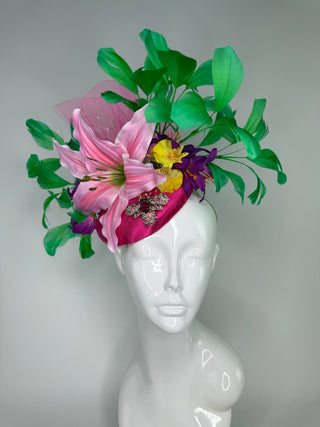 FUCHSIA AND LIGHT PINK LILLY FASCINATOR