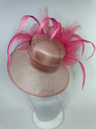 PINK FLORAL BLOOM ROUND BRIM HAT