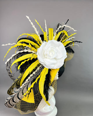 YELLOW AND BLACK FLOPPY KENTUCKY DERBY HAT