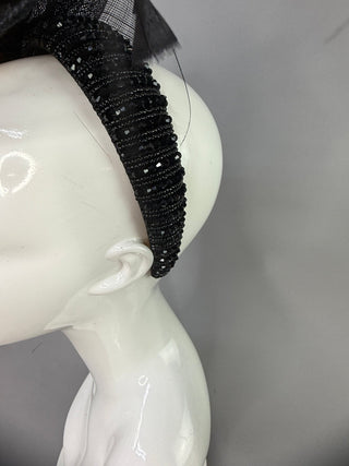 BLACK AND YELLOW FASCINATOR - The Hat Hive