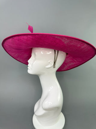 FUCHSIA PINK WIDE BRIM HAT - The Hat Hive