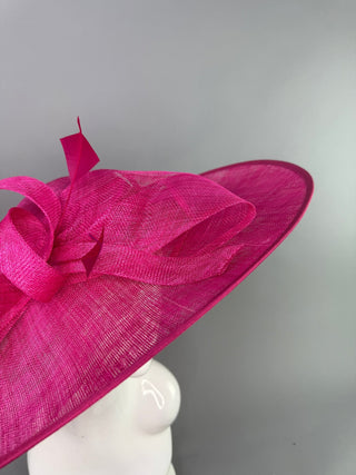 FUCHSIA PINK WIDE BRIM HAT - The Hat Hive