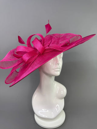 FUCHSIA PINK WIDE BRIM HAT - The Hat Hive