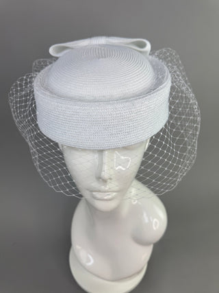 Modern Wedding Hat with Veil - The Hat Hive