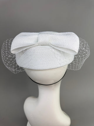 Modern Wedding Hat with Veil - The Hat Hive