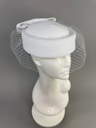 Modern Wedding Hat with Veil - The Hat Hive