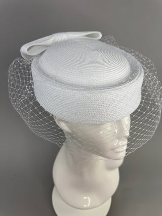 Modern Wedding Hat with Veil - The Hat Hive