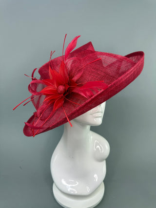 RED BLOOM KENTUCKY DERBY HAT - The Hat Hive