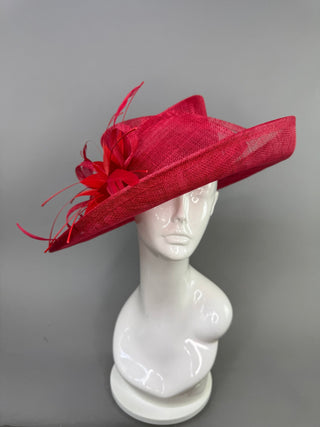 RED BLOOM KENTUCKY DERBY HAT - The Hat Hive