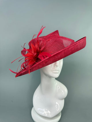 RED BLOOM KENTUCKY DERBY HAT - The Hat Hive