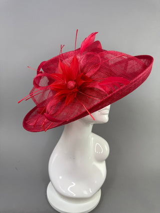 RED BLOOM KENTUCKY DERBY HAT - The Hat Hive