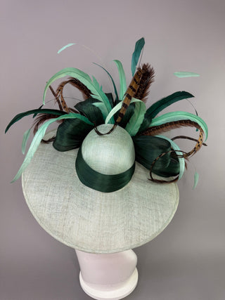 THE GREEN ENVY WIDE BRIM KENTUCKY DERBY HAT - The Hat Hive