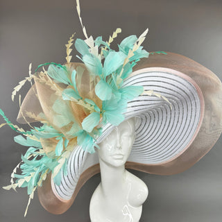 WHITE WITH PASTELS PINNED FLOPPY HAT - The Hat Hive