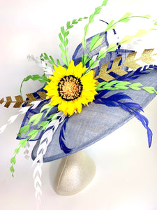 Kentucky Derby hat with Sunflowers 