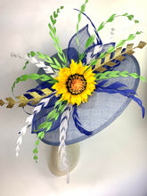 Load image into Gallery viewer, FADED DENIM BLUE &amp; SUNFLOWER HAT