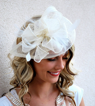 Load image into Gallery viewer, White Kentucky Derby Hat 