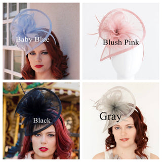 BABY BLUE "TAYLOR" FASCINATOR - The Hat Hive
