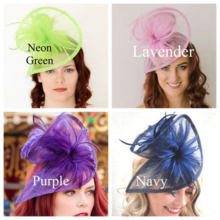 BABY BLUE "TAYLOR" FASCINATOR - The Hat Hive