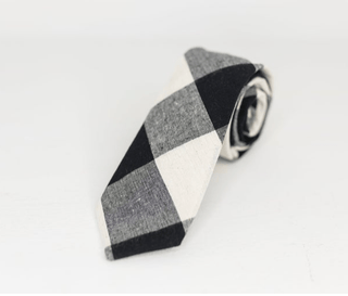 BLACK AND WHITE NECK TIE - The Hat Hive