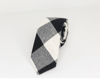 BLACK AND WHITE NECK TIE - The Hat Hive