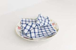 Blue and White Plaid Bow Tie - The Hat Hive